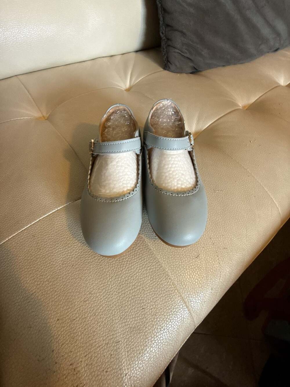 L'Amour Toddler Girls Lucille Scalloped Mary Jane Leather Flats
